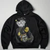 Shop Popeye Block Boy Oversized Hoodie - Black Hoodies | Hoodies