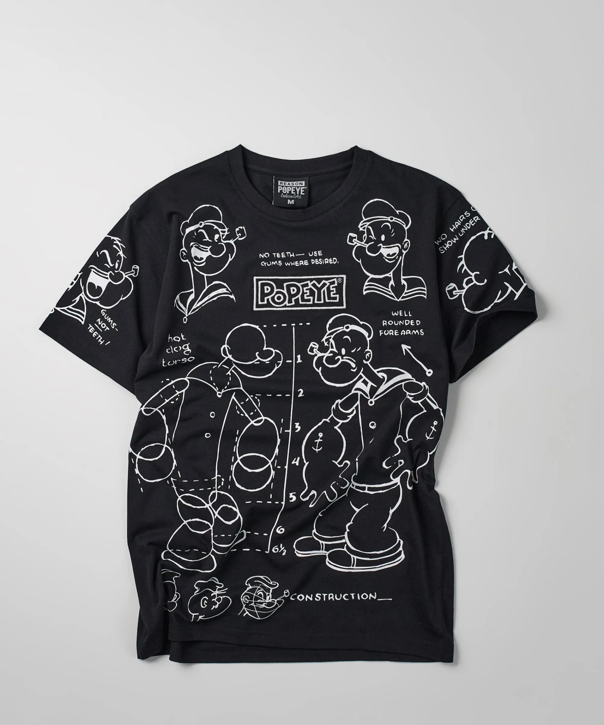 popeye_construction_embroidered_short_sleeve_tee__black_0.webp Outlet Popeye Construction Embroidered Short Sleeve Tee - Black Graphic Tees