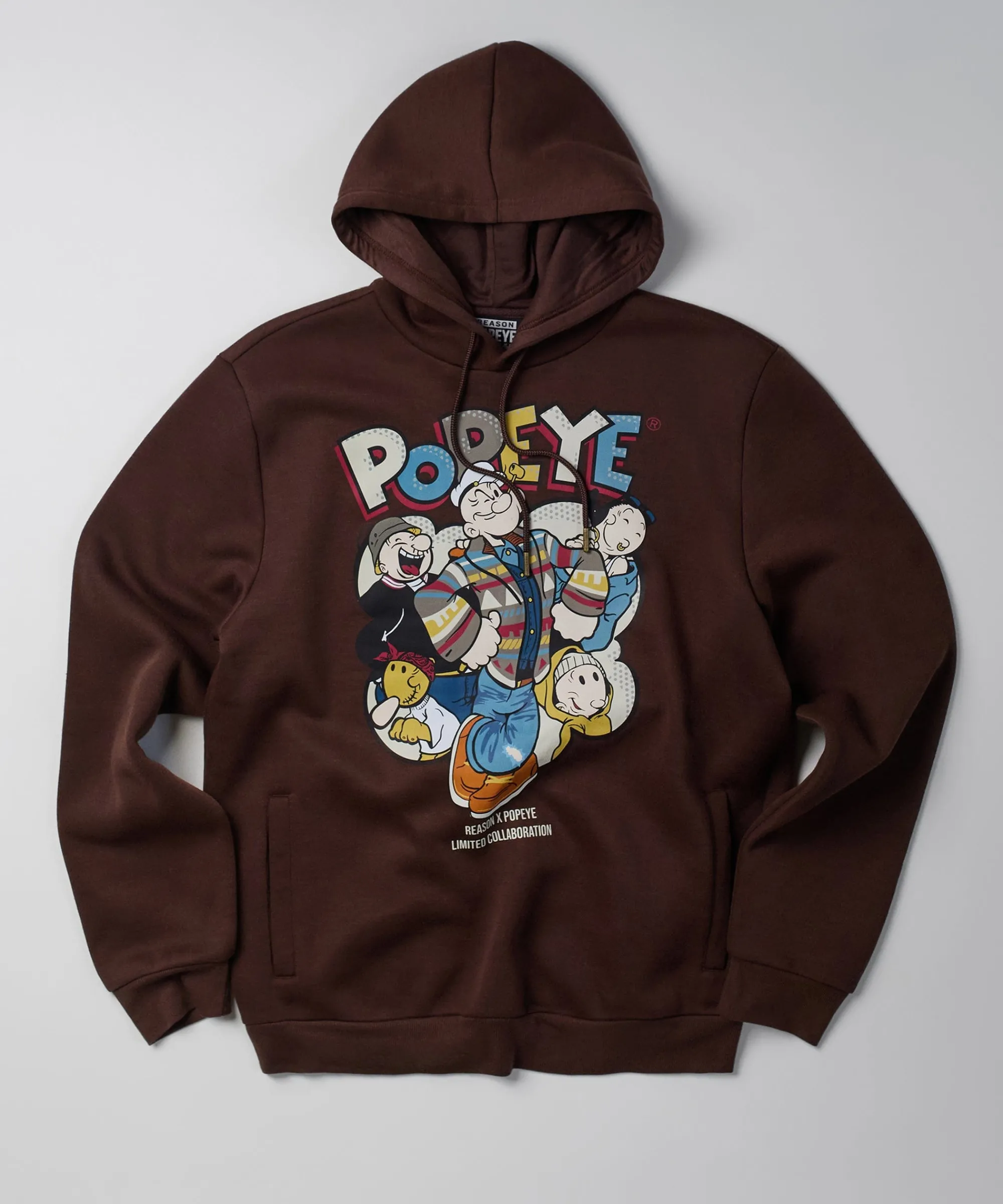 popeye_graphic_print_hoodie__brown_0.webp Best Popeye Graphic Print Hoodie - Brown Graphic Tees