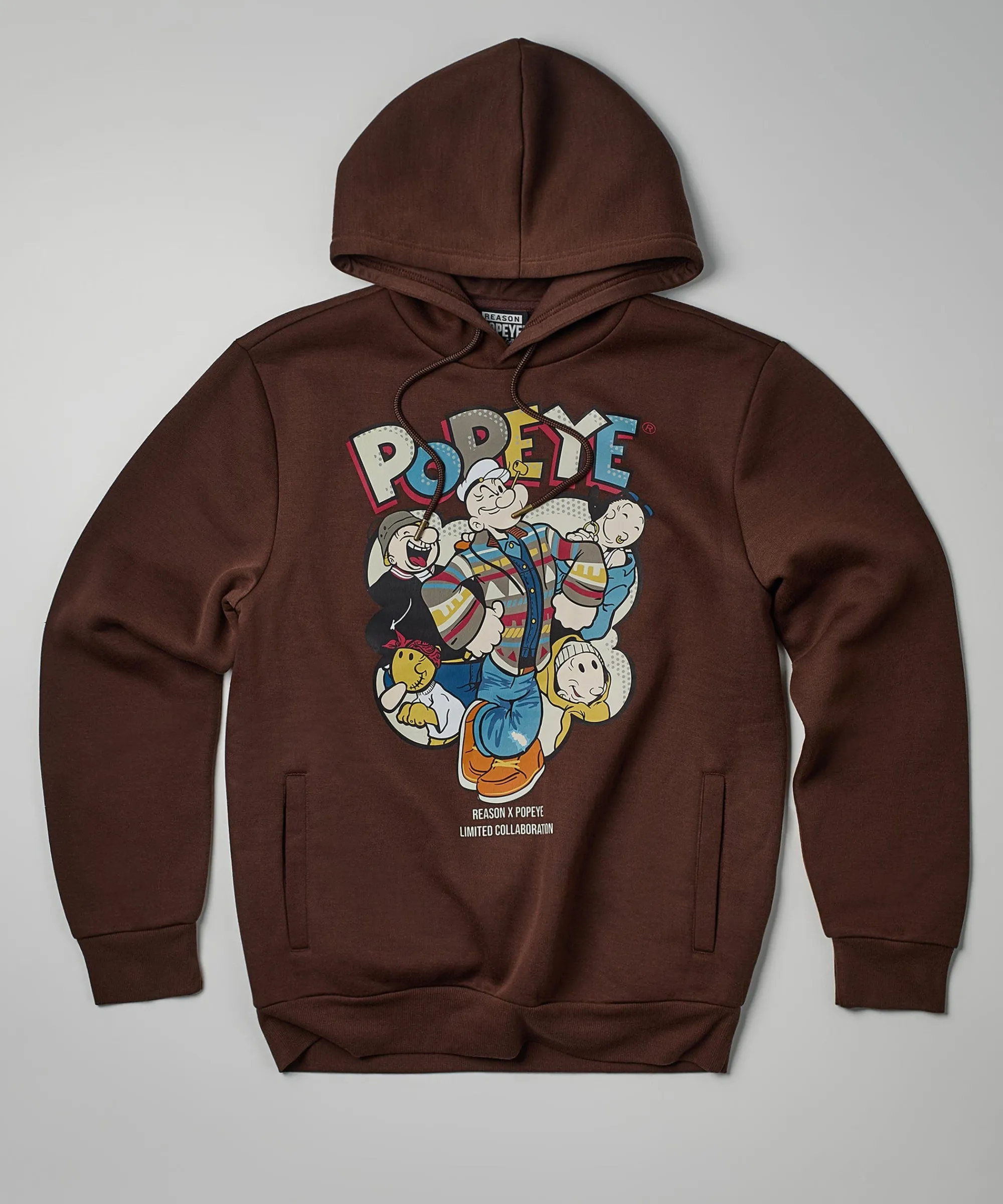 popeye_graphic_print_hoodie__brown_3.webp Best Popeye Graphic Print Hoodie - Brown Graphic Tees