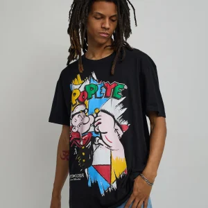 Best Popeye Retro Short Sleeve Tee - Black Graphic Tees