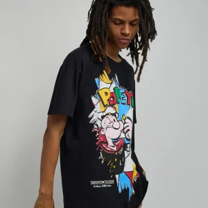 Best Popeye Retro Short Sleeve Tee - Black Graphic Tees