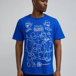 Store Popeye Short Sleeve Tee - Blue Graphic Tees