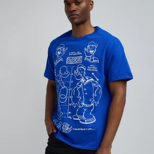 Store Popeye Short Sleeve Tee - Blue Graphic Tees