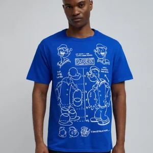 Store Popeye Short Sleeve Tee - Blue Graphic Tees