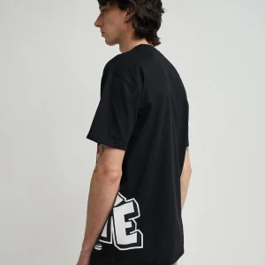 Cheap Popeye Side Print Short Sleeve Tee - Black Graphic Tees