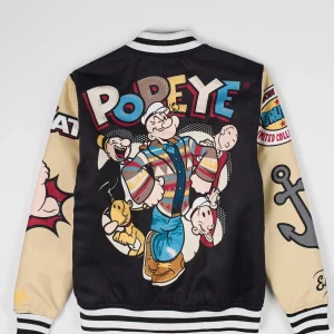 Best Popeye Varsity Jacket - Black Varsity Jackets
