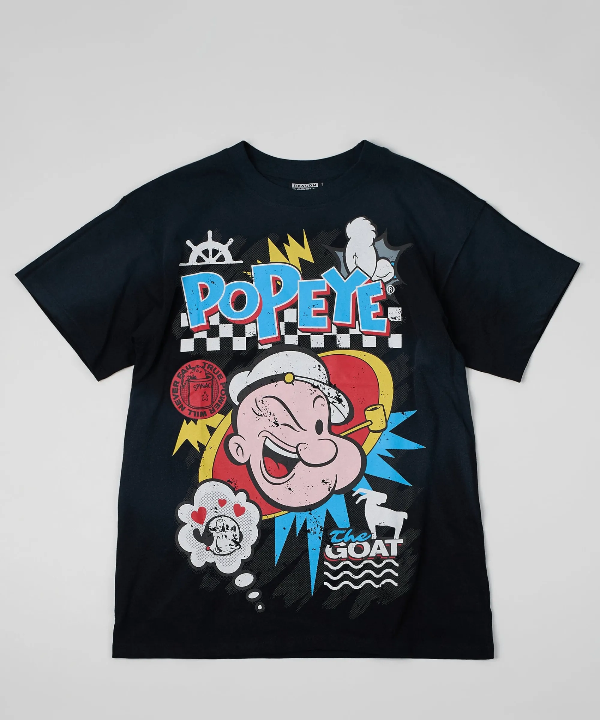 popeye_vintage_wash_short_sleeve_tee__black_0.webp Cheap Popeye Vintage Wash Short Sleeve Tee - Black Graphic Tees