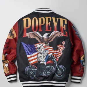 Clearance Popeye Wool Varsity Jacket Varsity Jackets