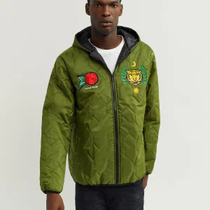 Best Sale Quilted Hooded Jacket - Olive Green Quilted Jackets