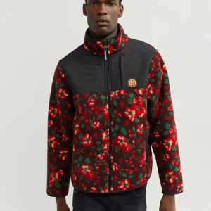 Shop RB Series Sherpa Fleece Zip Up Jacket - Flowers Sherpa