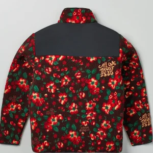 Shop RB Series Sherpa Fleece Zip Up Jacket - Flowers Sherpa