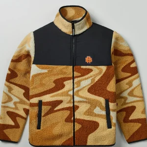 Sale RB Series Sherpa Fleece Zip Up Jacket - Sunset Sherpa