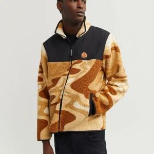 Sale RB Series Sherpa Fleece Zip Up Jacket - Sunset Sherpa