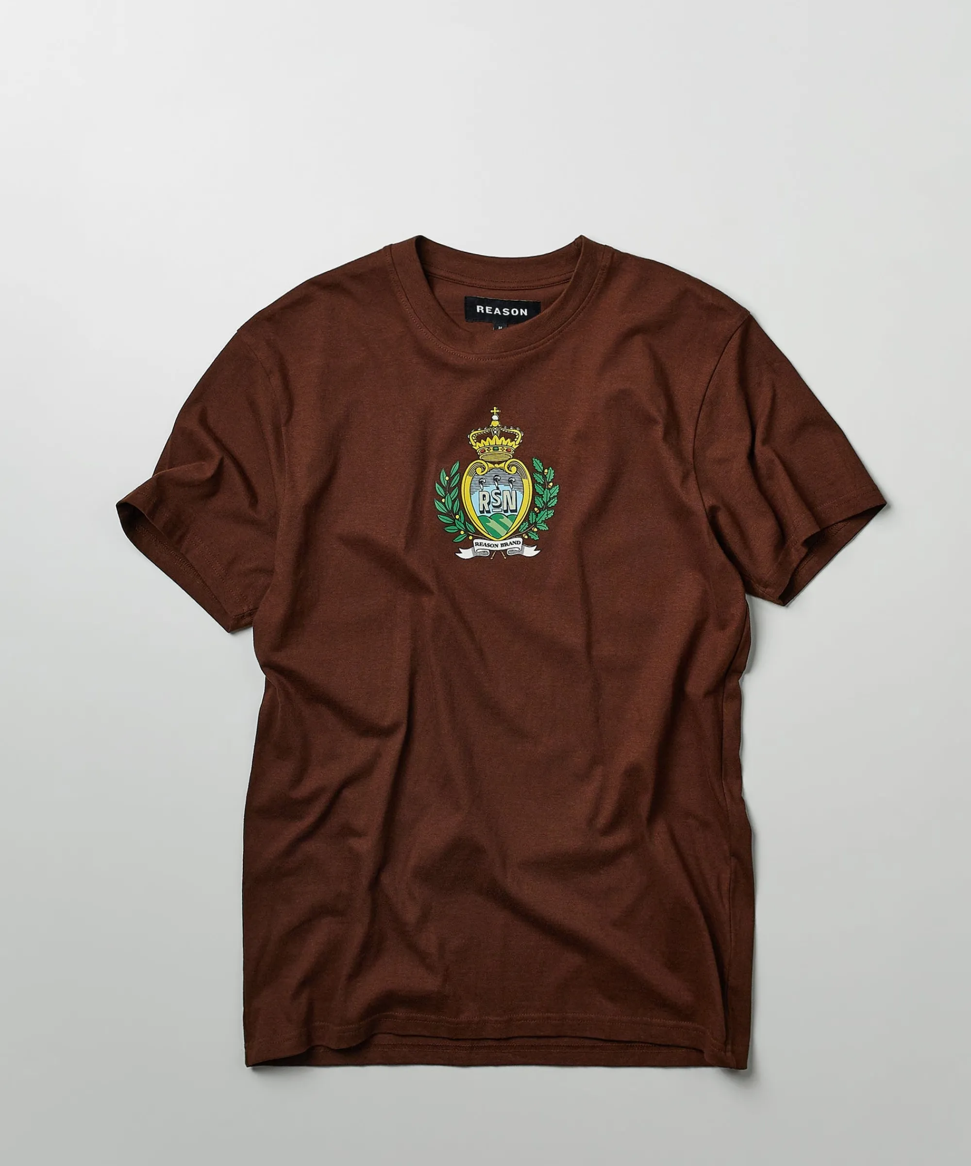 reason_regal_short_sleeve_tee__brown_1.webp Clearance Reason Regal Short Sleeve Tee - Brown Graphic Tees
