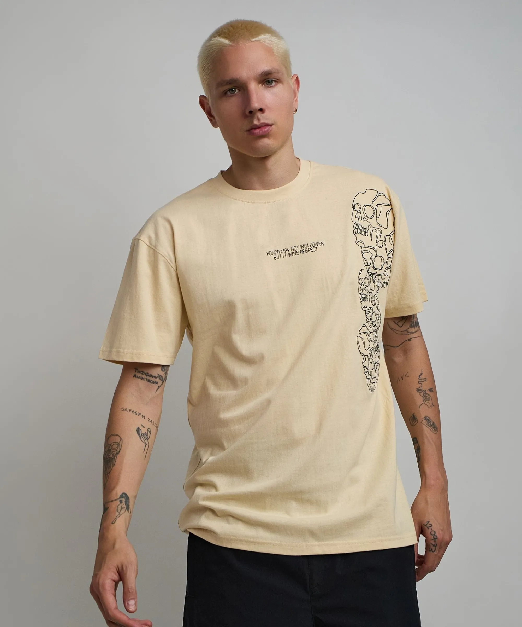 respect_embroidered_short_sleeve_tee__khaki_1.webp Best Sale Respect Embroidered Short Sleeve Tee - Khaki Graphic Tees