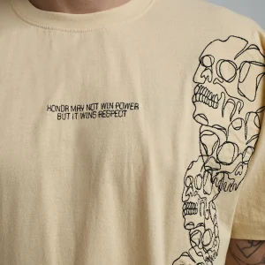 Best Sale Respect Embroidered Short Sleeve Tee - Khaki Graphic Tees