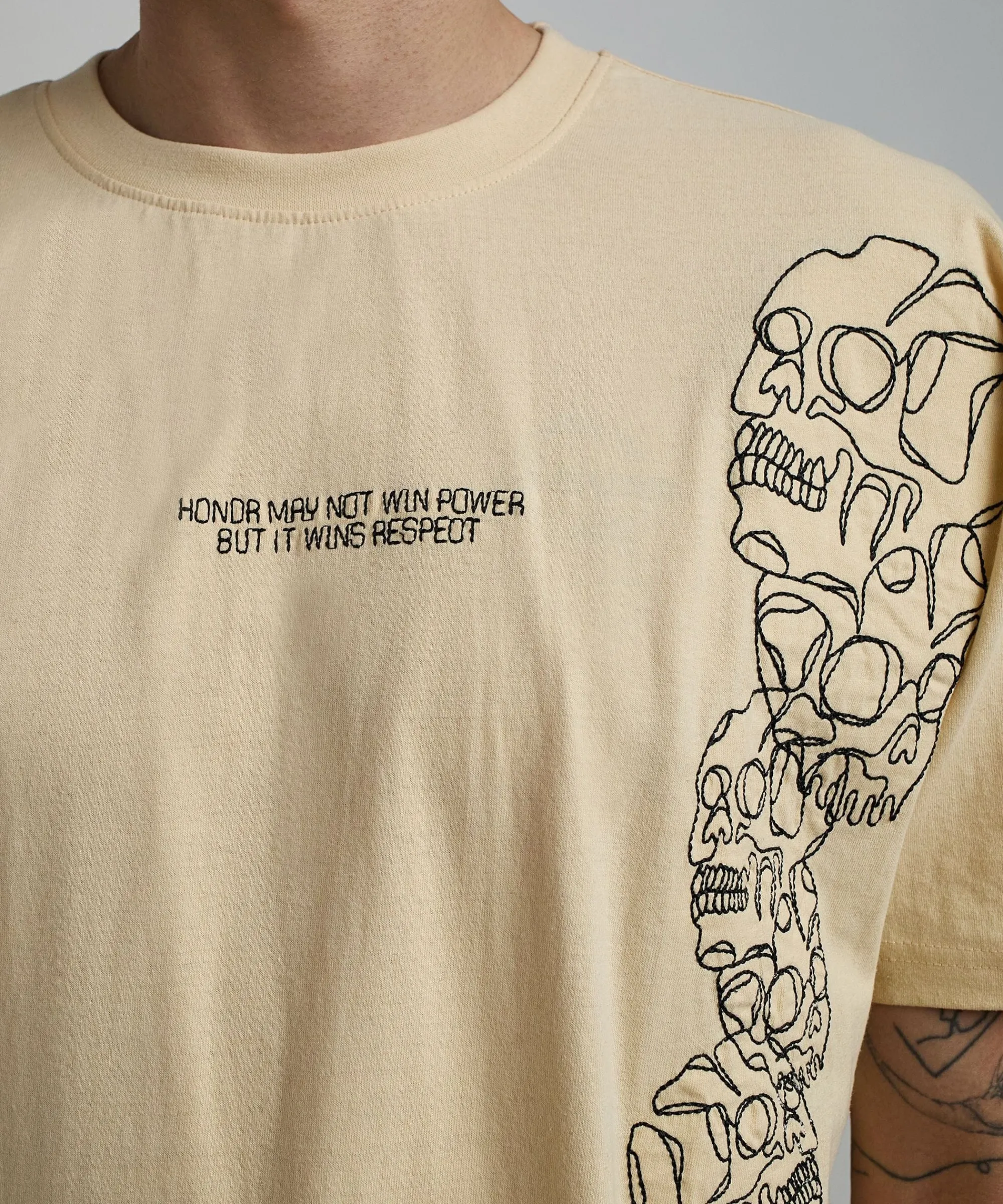 respect_embroidered_short_sleeve_tee__khaki_6.webp Best Sale Respect Embroidered Short Sleeve Tee - Khaki Graphic Tees
