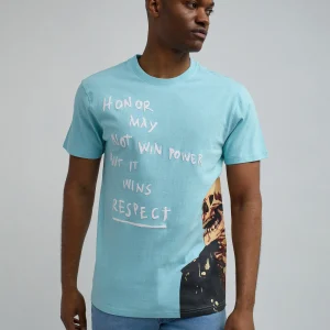 Sale Respect Oversized Short Sleeve Tee - Light Blue Oversized Tees | Graphic Tees