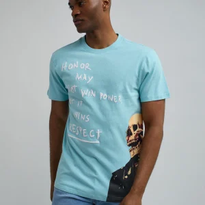 Sale Respect Oversized Short Sleeve Tee - Light Blue Oversized Tees | Graphic Tees