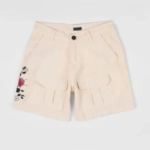 Fashion Roses Woven Shorts - Cream Shorts