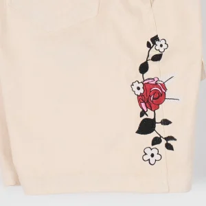 Fashion Roses Woven Shorts - Cream Shorts