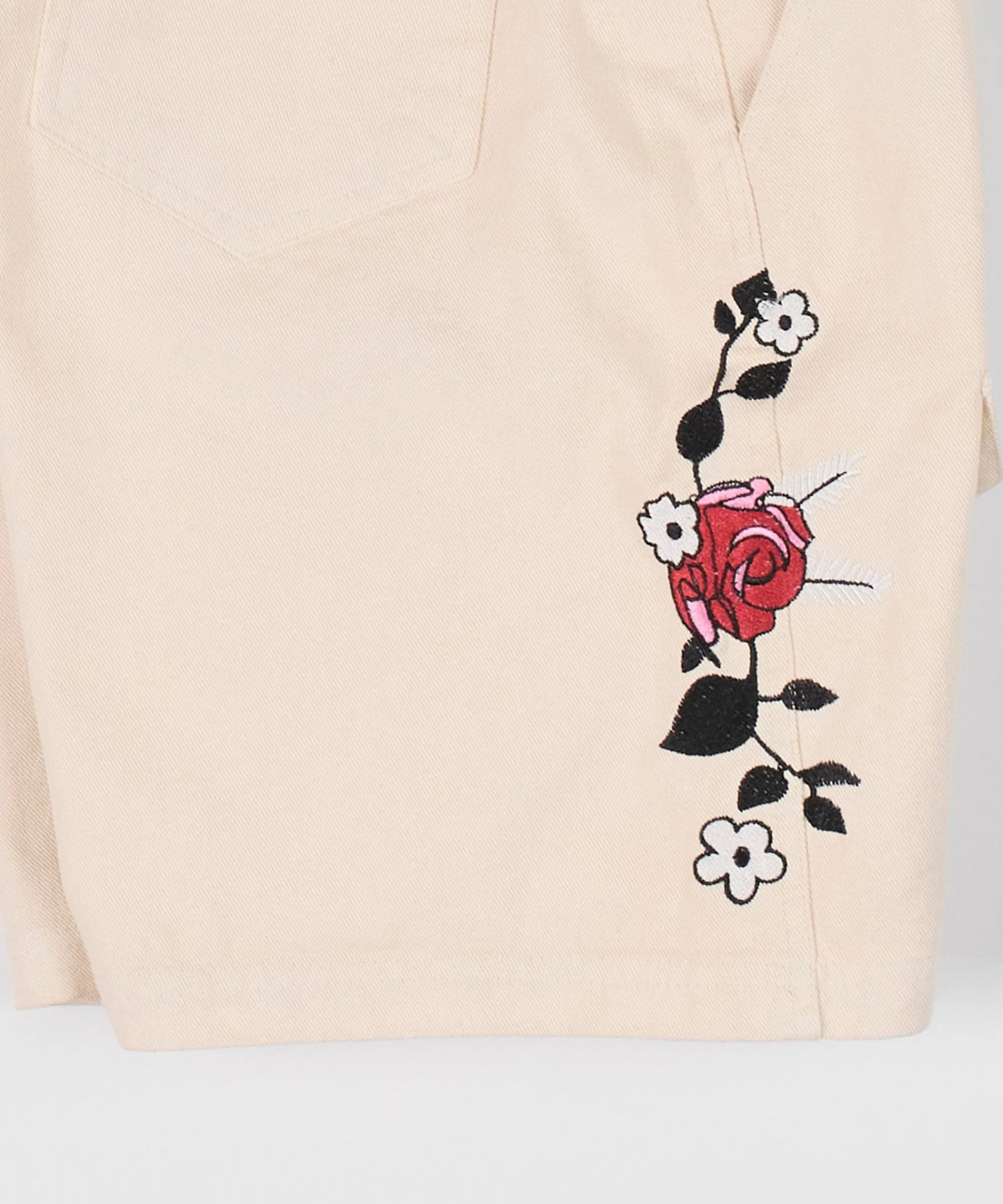 roses_woven_shorts__cream_2.webp Fashion Roses Woven Shorts - Cream Shorts