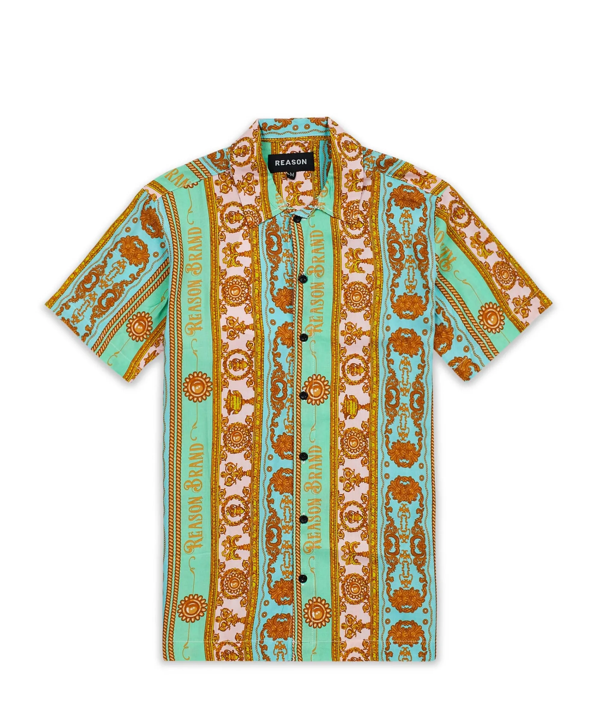 royal_chain_allover_print_short_sleeve_shirt_1.webp Hot Royal Chain Allover Print Short Sleeve Shirt Button Downs