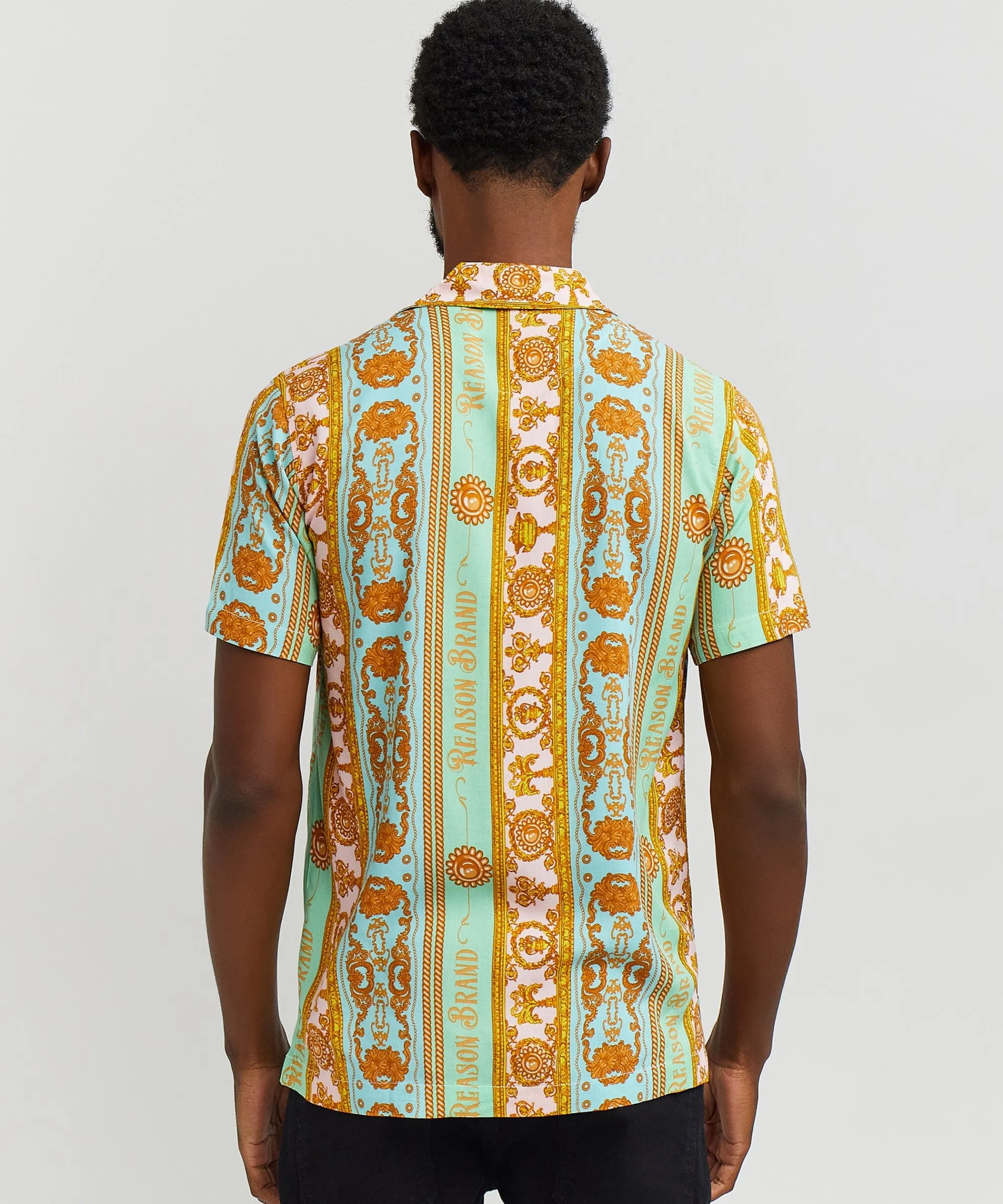 royal_chain_allover_print_short_sleeve_shirt_5.webp Hot Royal Chain Allover Print Short Sleeve Shirt Button Downs