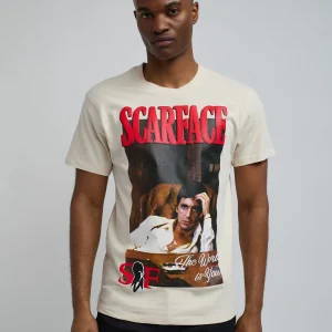 Cheap Scarface™ Artist Short Sleeve Tee - Khaki Graphic Tees