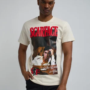 Cheap Scarface™ Artist Short Sleeve Tee - Khaki Graphic Tees