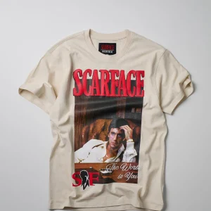 Cheap Scarface™ Artist Short Sleeve Tee - Khaki Graphic Tees