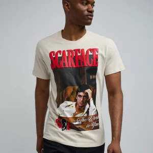 Cheap Scarface™ Artist Short Sleeve Tee - Khaki Graphic Tees