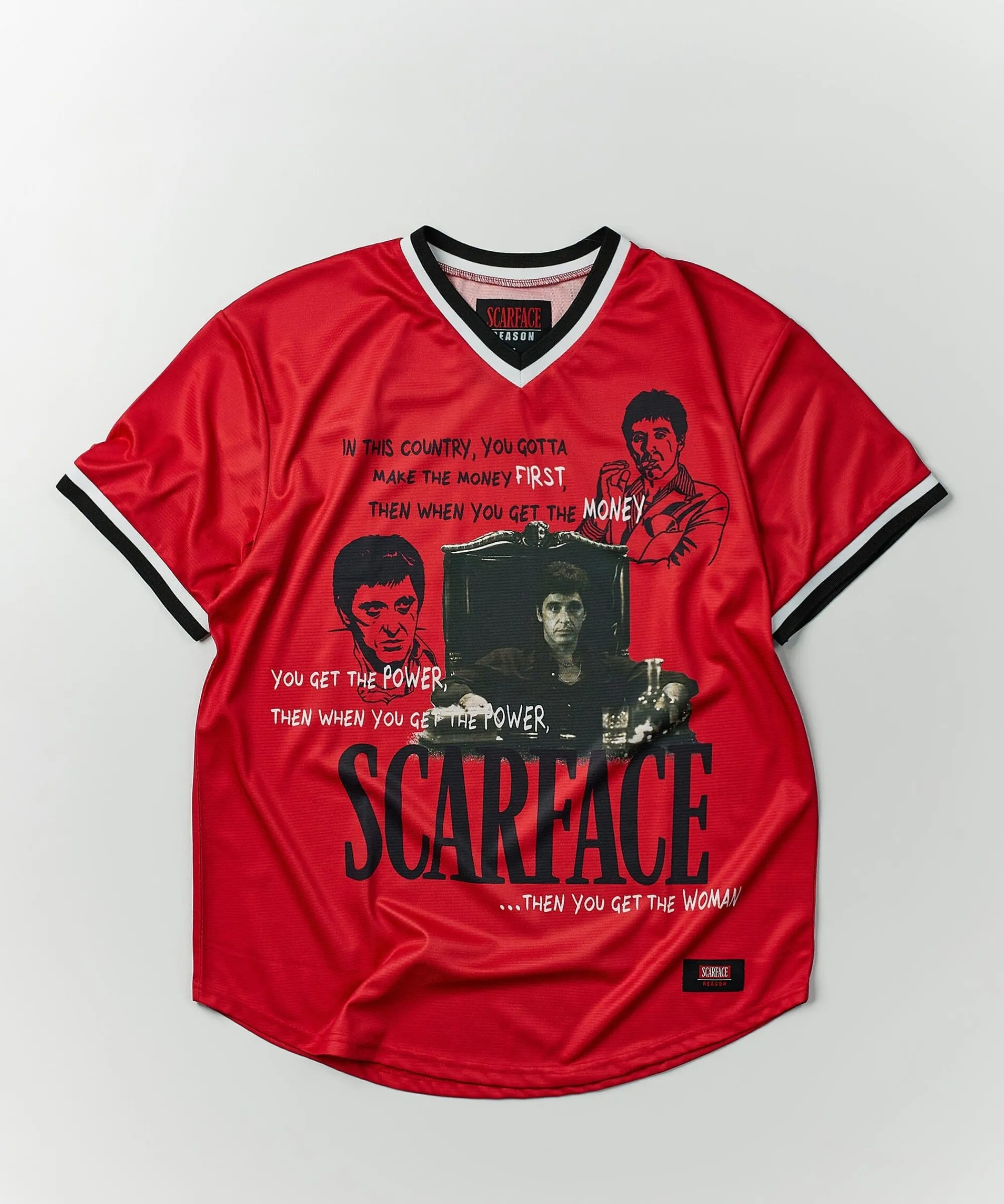 scarface_baseball_jersey__red_3.webp Flash Sale Scarface™ Baseball Jersey - Red Jerseys