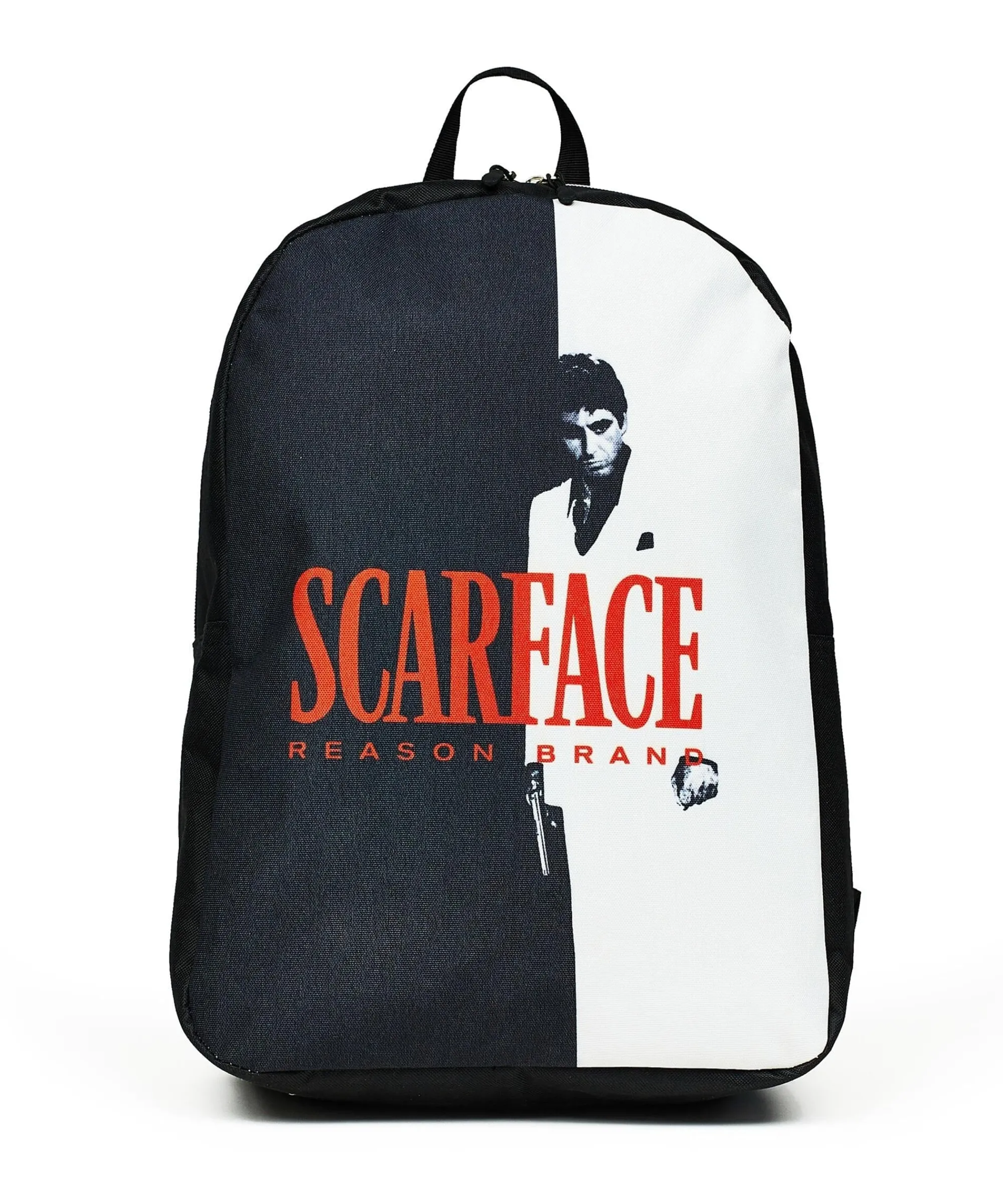 scarface_black_and_white_backpack_1.webp Cheap Scarface™ Black And White Backpack Bags