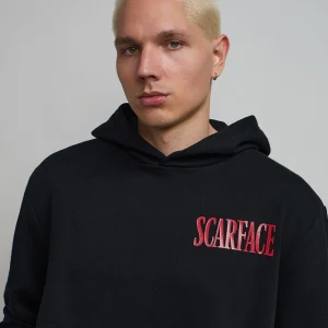 Online Scarface Classic Caviar Back Print Hoodie - Black Hoodies | Hoodies