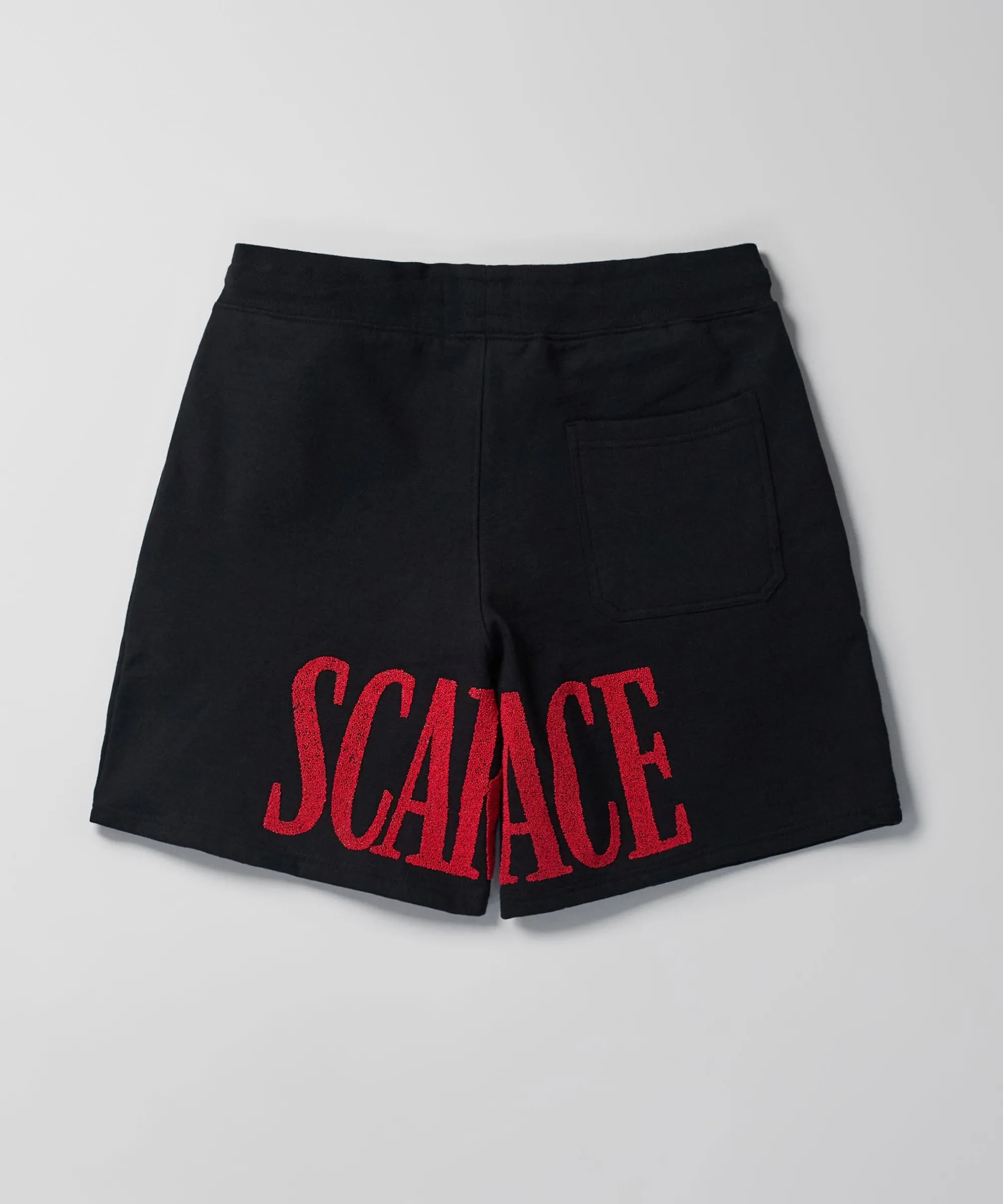 scarface_fleece_glitter_sugar_print_shorts__black_1.webp Best Sale Scarface Fleece Glitter Sugar Print Shorts - Black Shorts