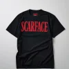 Online Scarface Logo Caviar Print Short Sleeve Tee - Black Graphic Tees