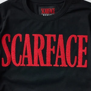 Online Scarface Logo Caviar Print Short Sleeve Tee - Black Graphic Tees