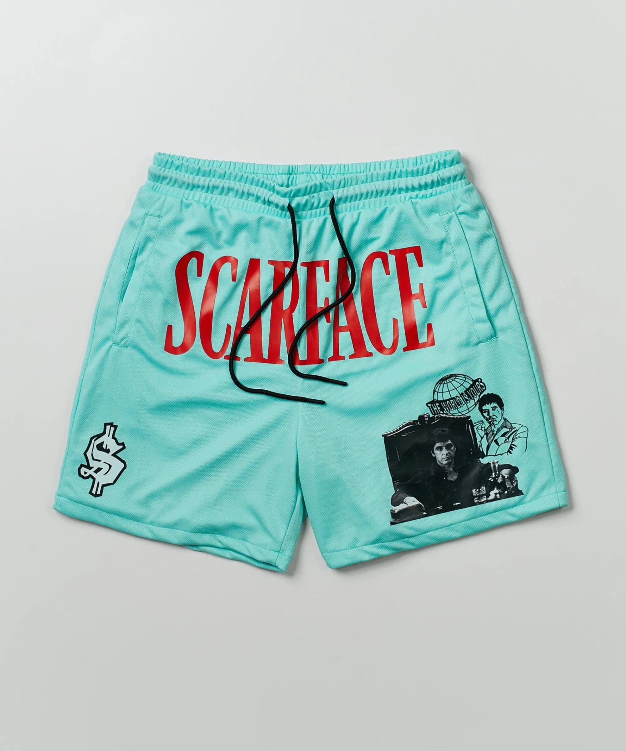 scarface_mesh_shorts__light_blue_0.webp Cheap Scarface™ Mesh Shorts - Light Blue Shop All Bottoms | Shorts