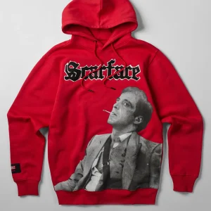 Cheap Scarface Old English Chenille Hoodie - Red Hoodies | Hoodies