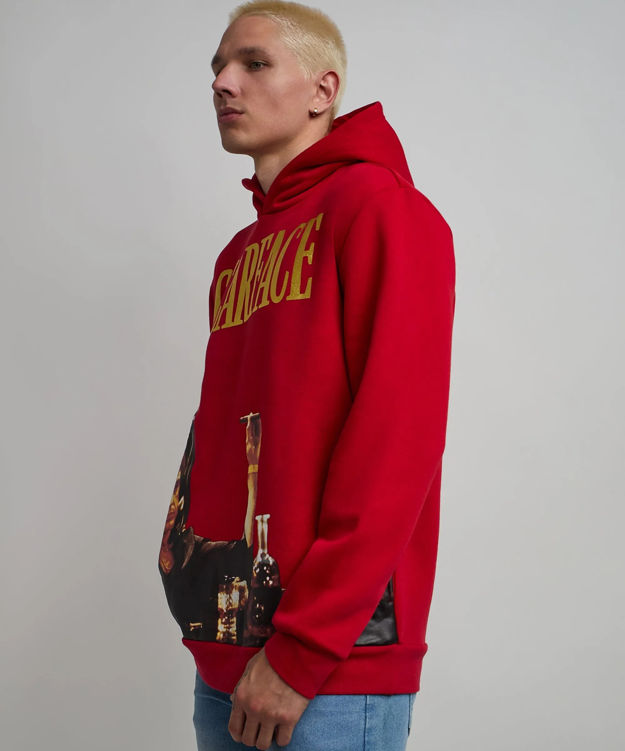 scarface_photo_print_hoodie__red_1.webp Fashion Scarface Photo Print Hoodie - Red Hoodies | Hoodies