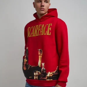 Fashion Scarface Photo Print Hoodie - Red Hoodies | Hoodies