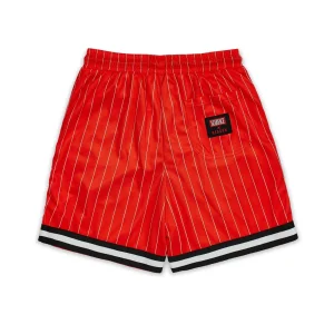 Outlet Scarface™ Pinstripe Mesh Shorts - Red Shop All Bottoms | Shorts
