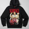 Cheap Scarface Say Hello Embroidered Patch Hoodie - Black Hoodies | Hoodies