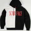 Flash Sale Scarface Split Full Zip Oversized Hoodie - Black&White Hoodies | Hoodies