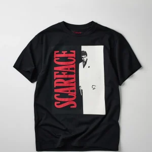 Flash Sale Scarface Split Short Sleeve Tee - Black Graphic Tees