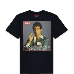 Cheap Scarface Truth Short Sleeve Tee - Black Graphic Tees
