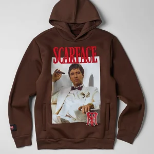 Discount Scarface White Suit Hoodie - Brown Hoodies | Hoodies