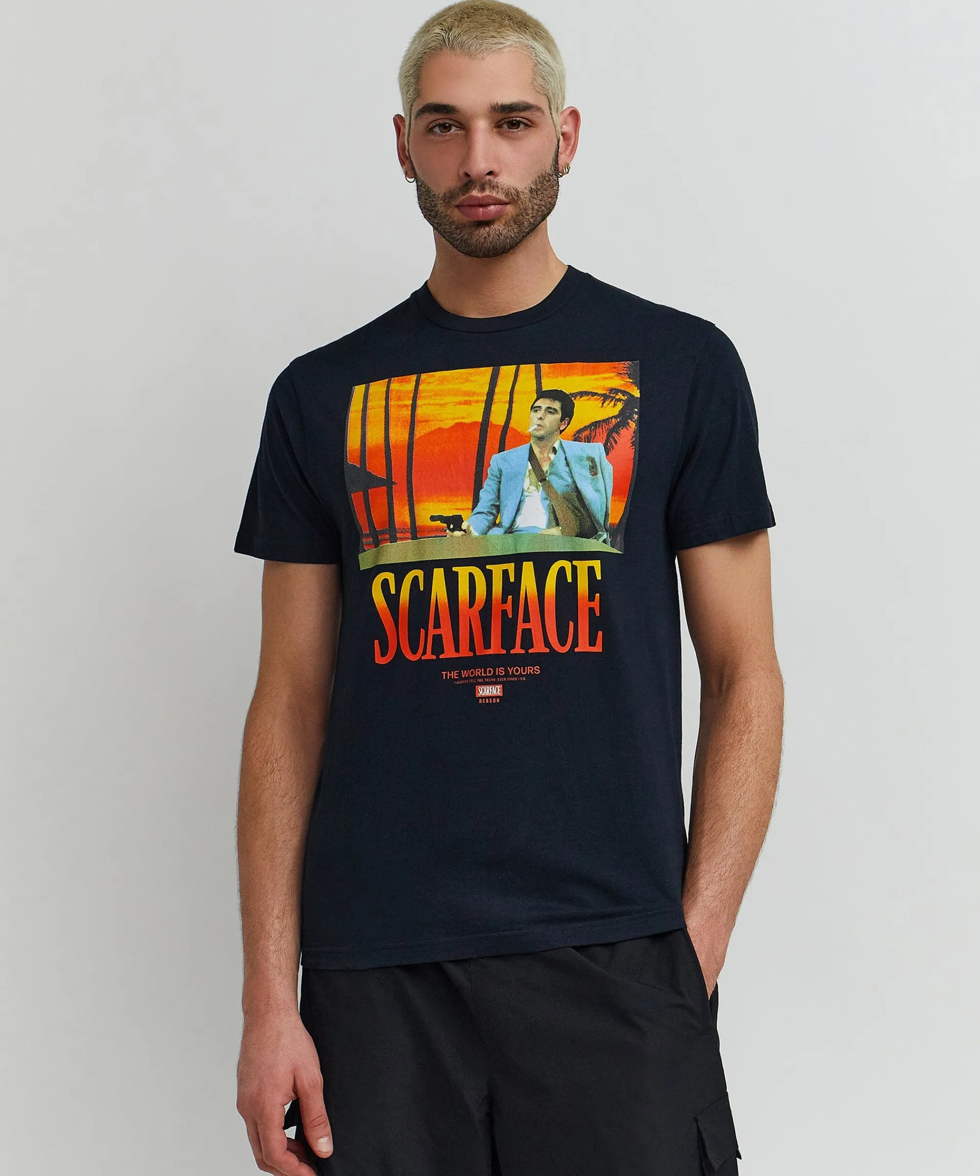 scarface_world_is_yours_short_sleeve_tee__black_0.webp Shop Scarface World Is Yours Short Sleeve Tee - Black Graphic Tees